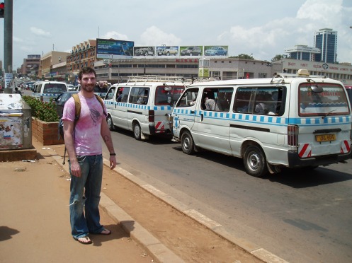 In Kampala (Feb) with matatus